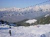 Skiing above Morillon